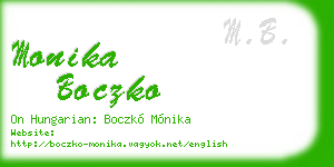 monika boczko business card
